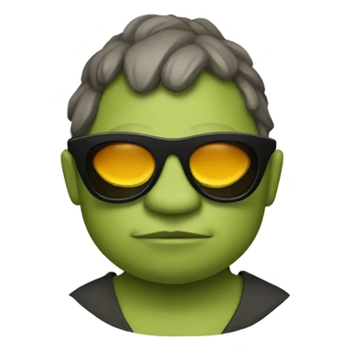 pregnant ogre with sunglasses sticker