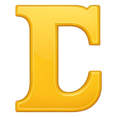The letter l with a yellow background  sticker
