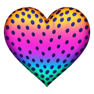 A colorful gradients-neon-colored wild realistic leopard-printed-patterned BIG heart sticker