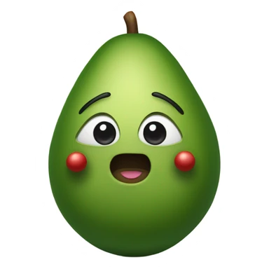 Avocado with Christmas tree sticker