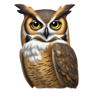 great horned owl sticker