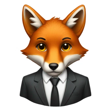Fox in suit sticker