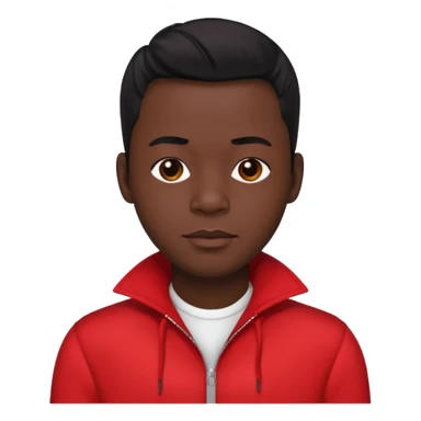 Bobby Brown, black hair, red outfit sticker