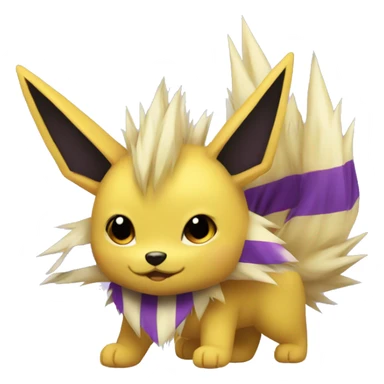 Jolteon with purple stripes sticker