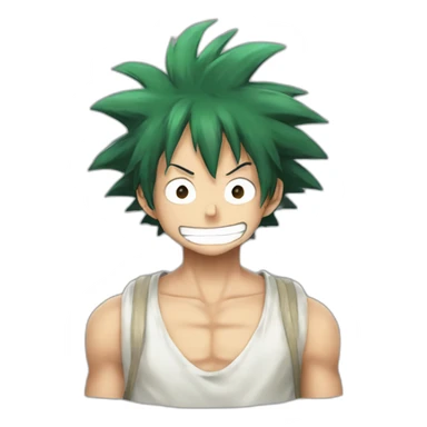 Deku et luffy sticker