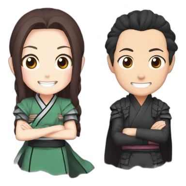 Tanjiro Kamado and Nezuko Kamado sticker