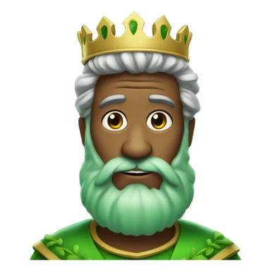 Green beard king  sticker