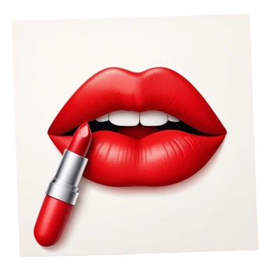 Lipstick kiss print sticker