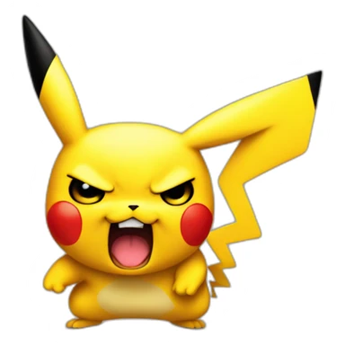 Angry pikachu sticker