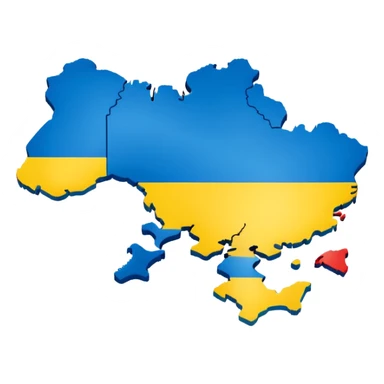 ukraine map  sticker
