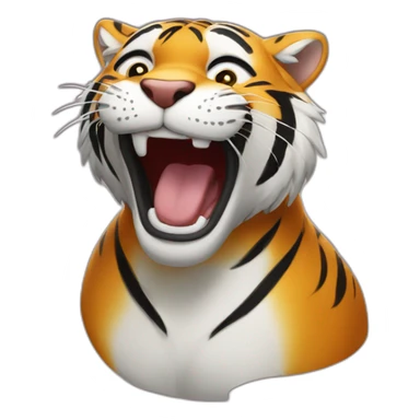 laughing tiger sticker