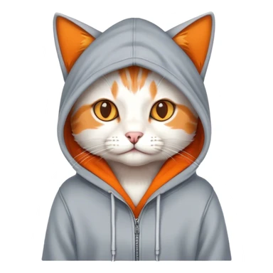 Cat in hoodie  sticker