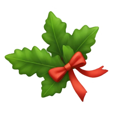Mistletoe with a bow sticker
