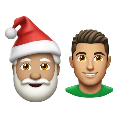 cristiano ronaldo with santa hat sticker