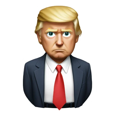 Trump as the saddest person  sticker