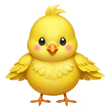 A yellow bird and the lemon on his tummy  sticker