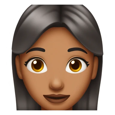 Long red  nails on medium skin ton sticker