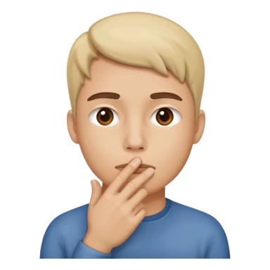 schweigen, hand in front of mouth sticker