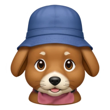 bucket hat dog sticker
