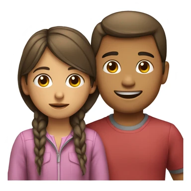 Un niño bajo y una niña alta sticker