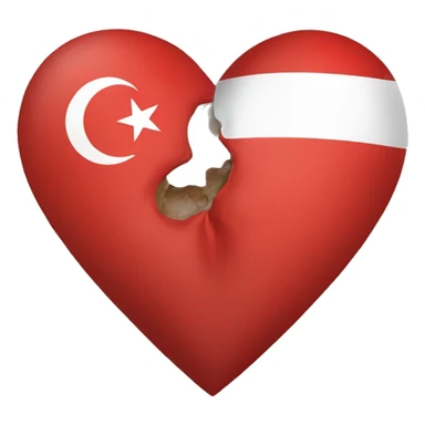 heart but there is a turkish flag inside sticker