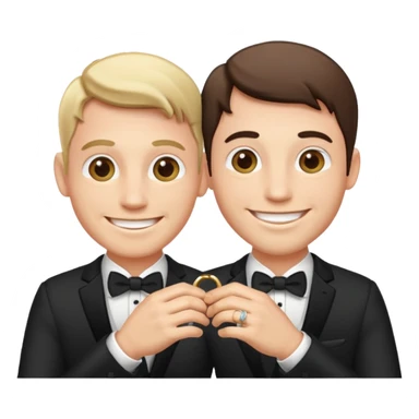 two men getting married sticker