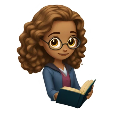 Hermione read a book sticker