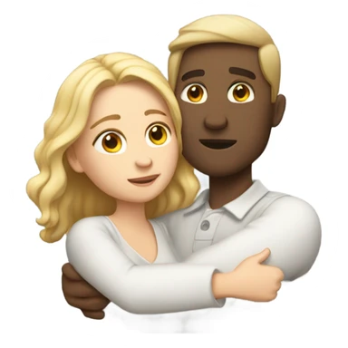 Hyper love white man white woman sticker