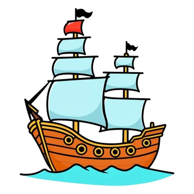 pirate ship sticker