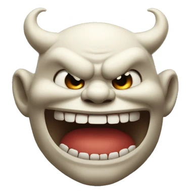 japanese demon waving sticker