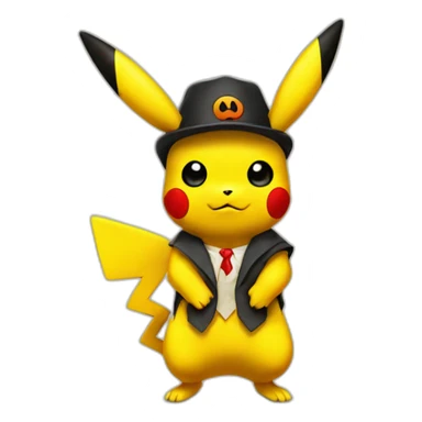 Pikachu with haloween suits  sticker