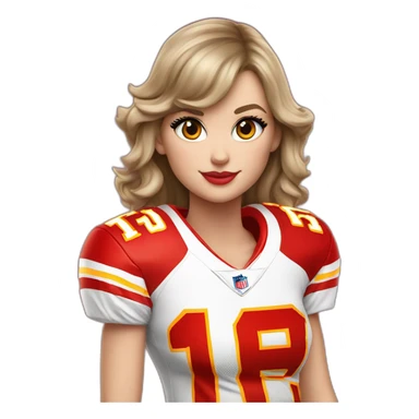 taylor-swift-in-nfl-chiefs-jersey sticker
