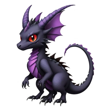 Gothic Badass Edgy Dark Mysterious Mystical Dragon-Beast-Trico-Noivern-Noibat-Fursona sticker