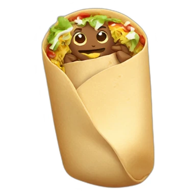 Eating burrito sticker