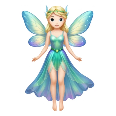 Iridescent fairy flying  sticker