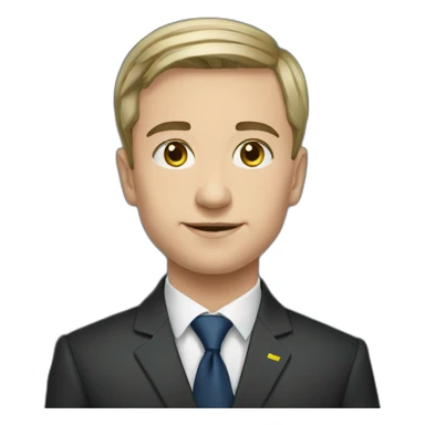Young president of Ukraine  sticker