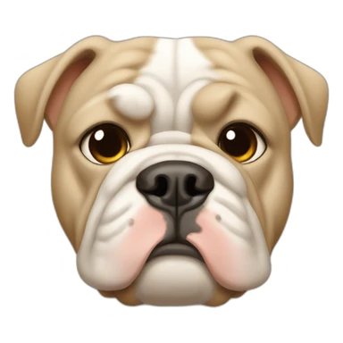Bulldog frances all beige sticker