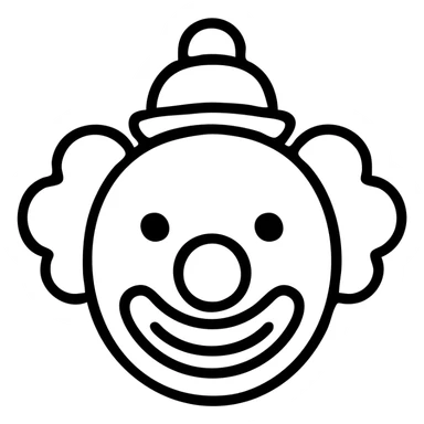 clown outlined icon sticker