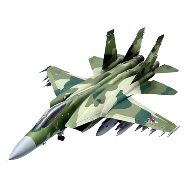 SU-35 Jet - Sukhoi (Model Year: 2020) (Iconic colour: Camouflage green) sticker