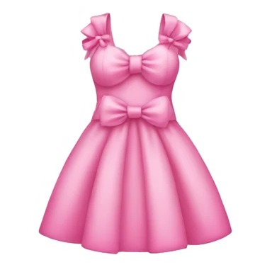 pink dress with bows  sticker