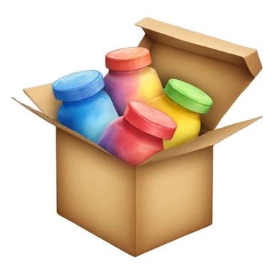 box of watercolors sticker