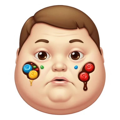 Fat slob dying from Diabetes. Candy swelling from every orifice. sticker