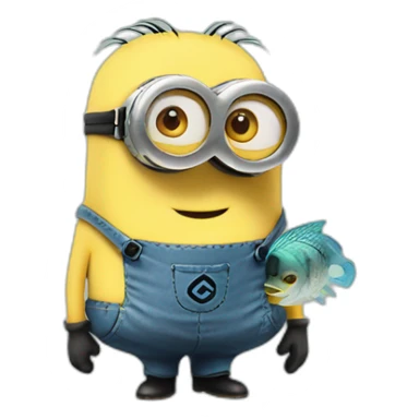 minions with fishtail sticker