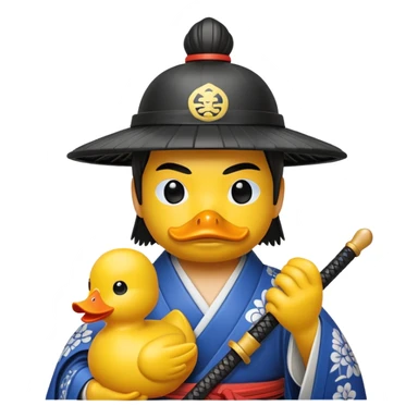 Samurai with rubber duck sticker