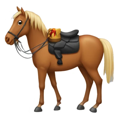 Horse sitting on a cockroach sticker