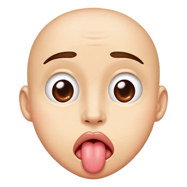 side eye with tongue out sticker