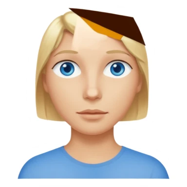 short blond hair blue eyes 5ft 9 140lbs Italian sticker