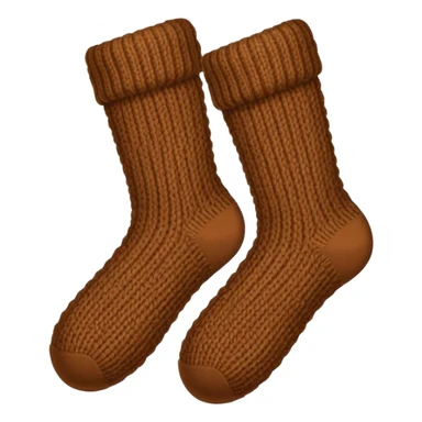 Two brown knitted cozy socks sticker