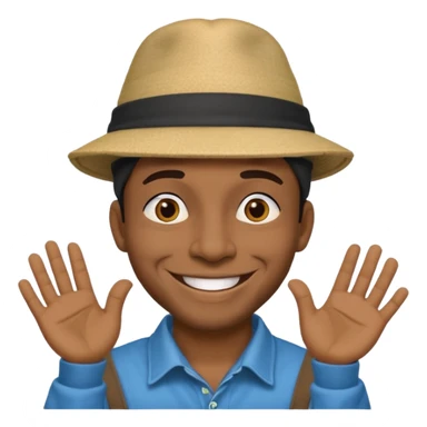 Street Puppet Performer black man sticker