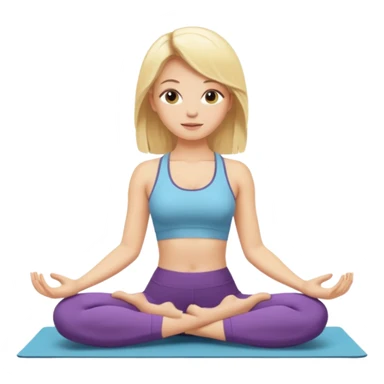 mulher fazendo yoga loira   sticker